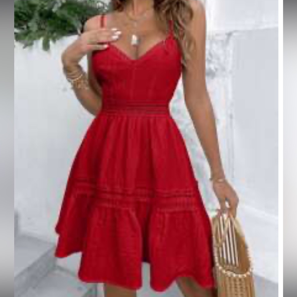 Red Spaghetti Strap Dress